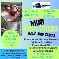 Summer 2025 Mini-Explorers Half-Day Camp Poster